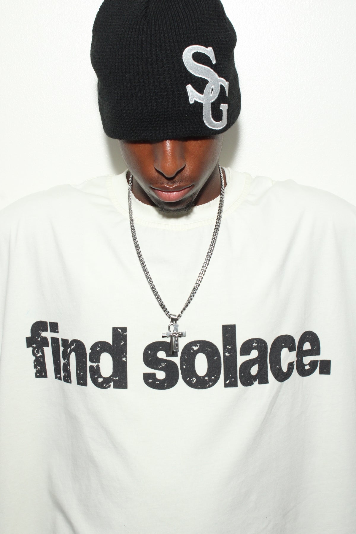 Find Solace Tee Vintage White