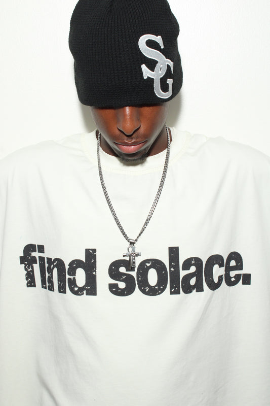 Find Solace Tee Vintage White